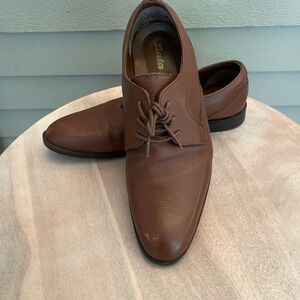 Bata Men's Oxfords Dress Shoes Size 10 Brown Polished Almond Toe Shoes